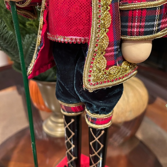 Neiman Marcus Red and Gold Nutcracker with Green Accents - Picture 11 of 14